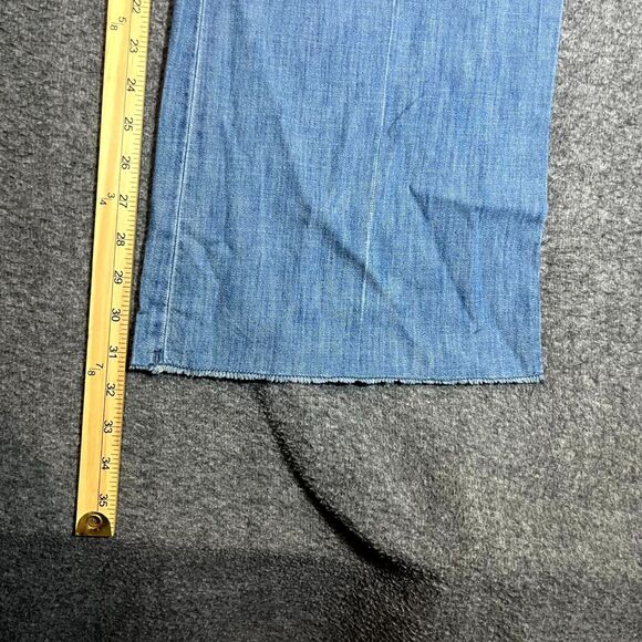 NYDJ Jeans Women's 12 Blue Wide Leg Stretch Denim Lift Tuck Technology Flare 70s - Picture 3 of 10